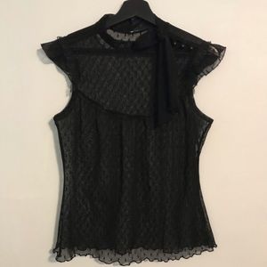 Lily White Black Sheer Tank Size M